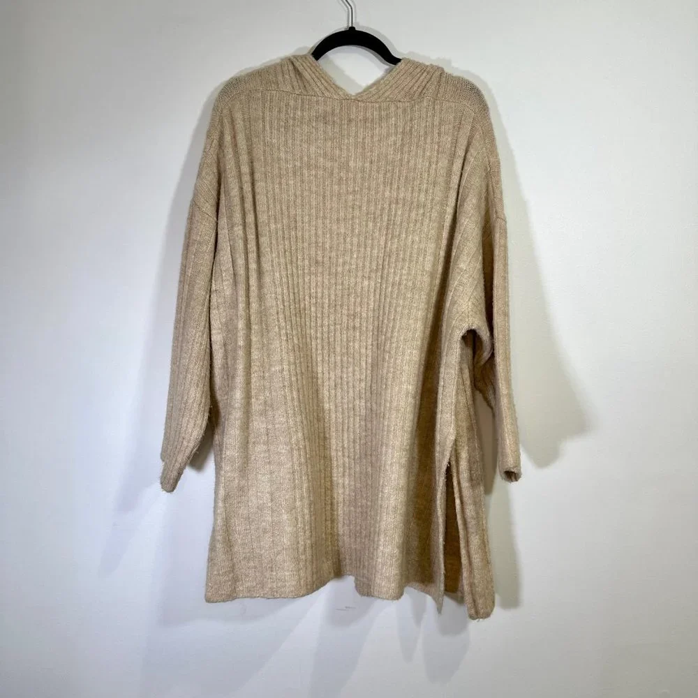 TopShop Oversized Ribbed Open Cardigan with Pockets - Picture 5 of 13